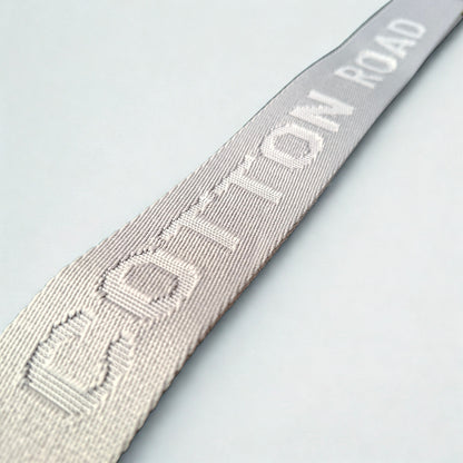 Cotton Road Adjustable Bag Strap: SOFT GREY Tonal Logo BRANDED