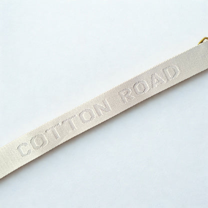 Cotton Road Adjustable Bag Strap: SOFT GREY Tonal Logo BRANDED ZOOM