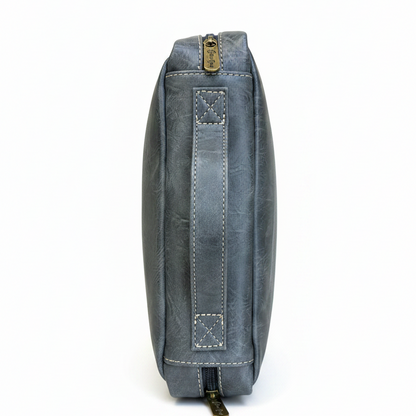 Cotton Road Bible Bag: GREY PU Leather BIBLE Cover with handle TOP