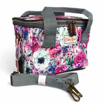 Cotton Road Cooler: PINK PVC Lunch Box Cooler Bag with FLOWERS SET