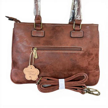 Cotton Road Handbag: Stylish Brown PU Leather sling