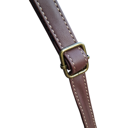 Cotton Road Sling Bag: BROWN Multi-pocket Crossbody with Adjustable Strap BUCKLE DETAIL