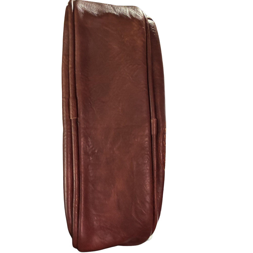 Cotton Road Sling Bag: BROWN Protea PU Leather Crossbody Bag with Branded Strap BOTTOM