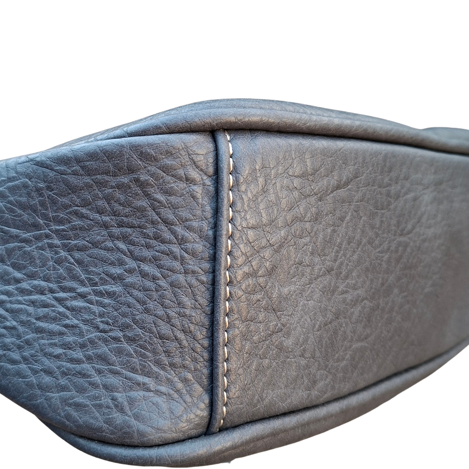 Cotton Road Sling Bag: GREY PU Leather Crossbody with Leopard Print and Buckle Strap BOTTOM