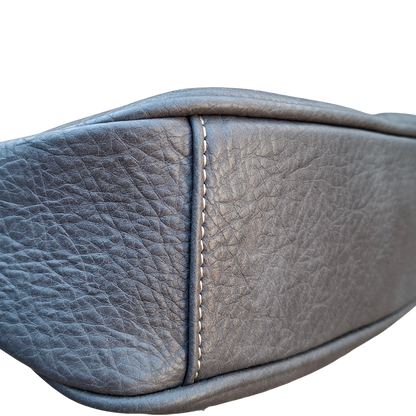 Cotton Road Sling Bag: GREY PU Leather Crossbody with Leopard Print and Buckle Strap BOTTOM