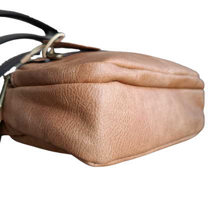 Cotton Road Sling Bag: KHAKI PU Leather Crossbody with Adjustable Strap BOTTOM