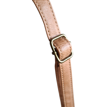 Cotton Road Sling Bag: KHAKI PU Leather Crossbody with Adjustable Strap BUCKLE