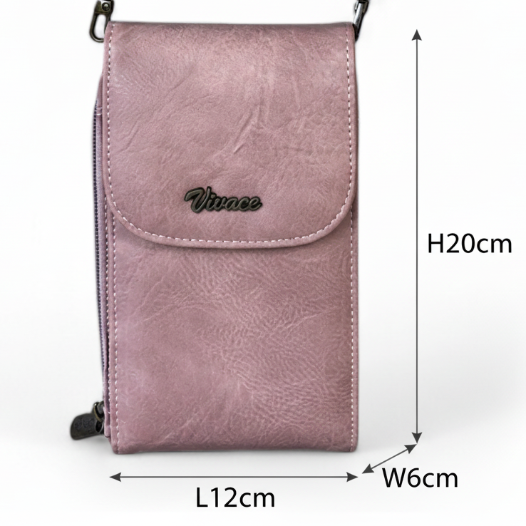 Cotton Road Sling Bag: PINK PU Leather Mini Sling SIZED