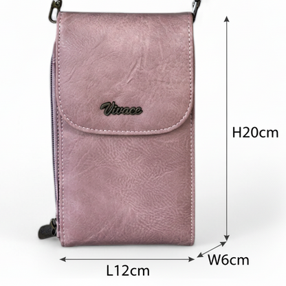 Cotton Road Sling Bag: PINK PU Leather Mini Sling SIZED