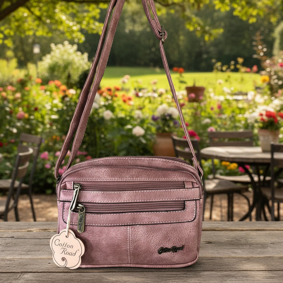 Cotton Road Sling Bag: PINK PU Leather Sling Bag lifestyle