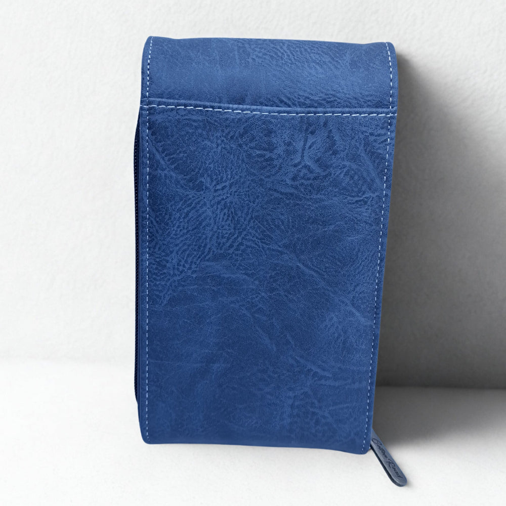 Cotton Road Sling Wallet: BLUE PU Leather Vertical Cellphone Sling BACK