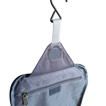 Cotton Road Toiletry Bag: BLUE PVC Kids Hanging Vanity Bag With Camo Print HANGING HOOK