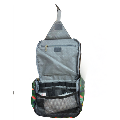 Cotton Road Toiletry Bag: DARK GREEN SPRINGBOK KIDS PVC Hanging Vanity Bag ON HOOK