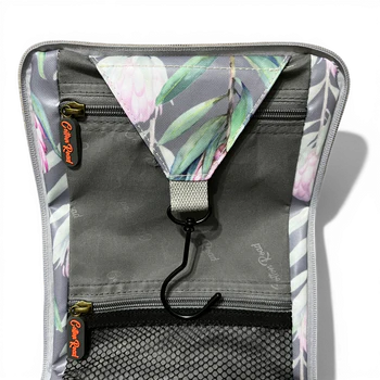 Cotton Road Toiletry Bag: GREY PROTEA PVC Hanging Vanity Bag HANGING HOOK