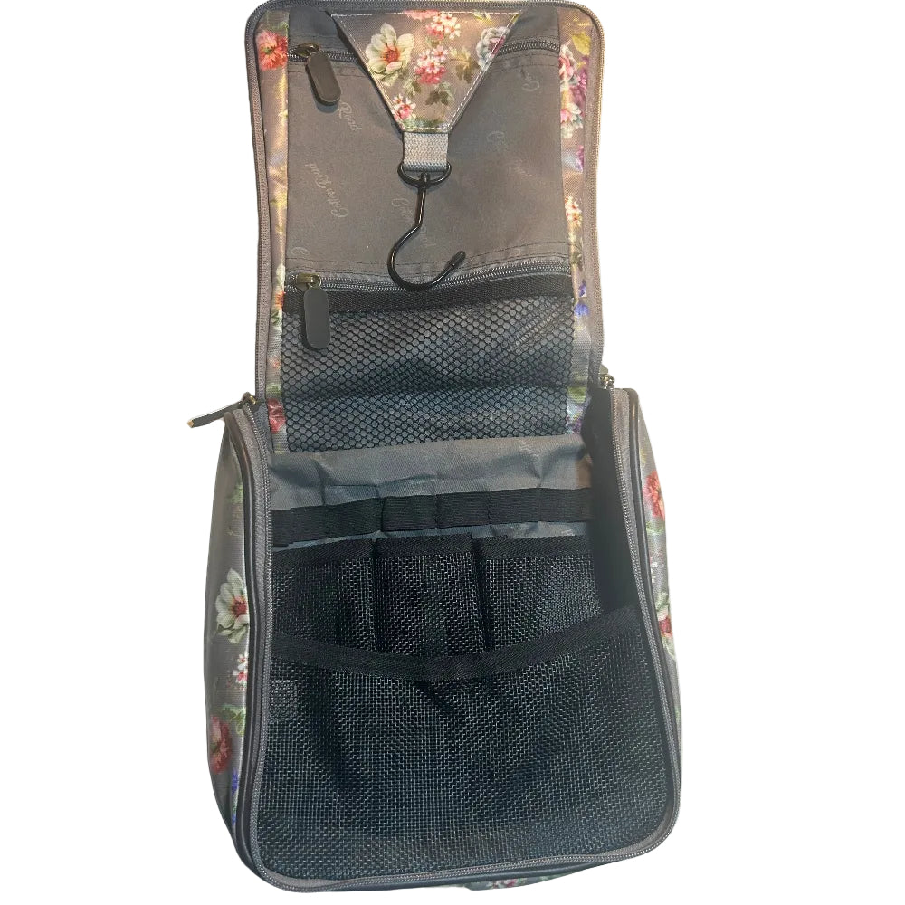 Cotton_Road_Toiletry_Bag_GREY_PROTEA_PVC_Hanging_Vanity_Bag_OPEN