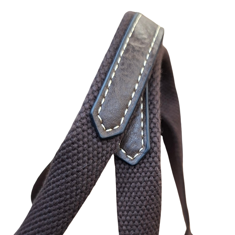 Cotton Road Travel Bag: BROWN Canvas bag with PU Leather Trim STRAP