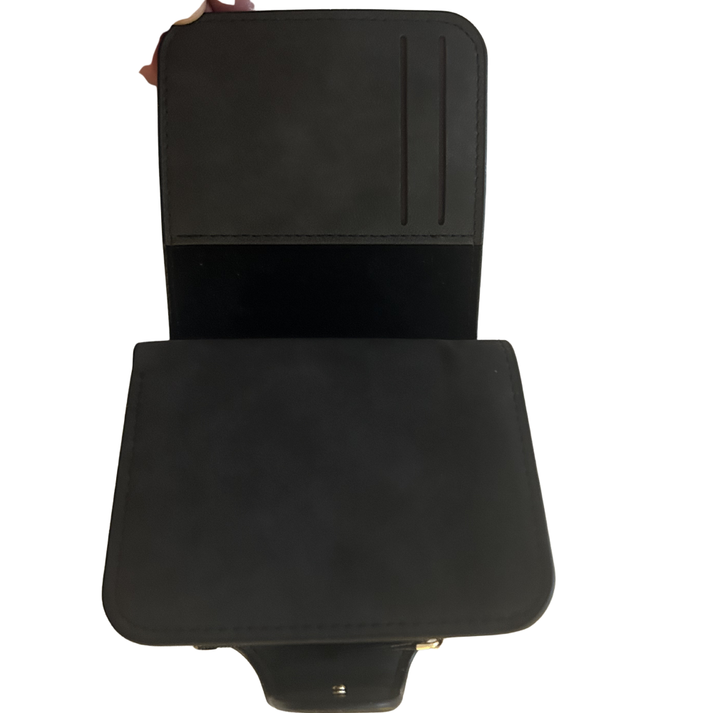 Cotton Road Wallet: BLACK/GREY Medium PU Leather Wallet