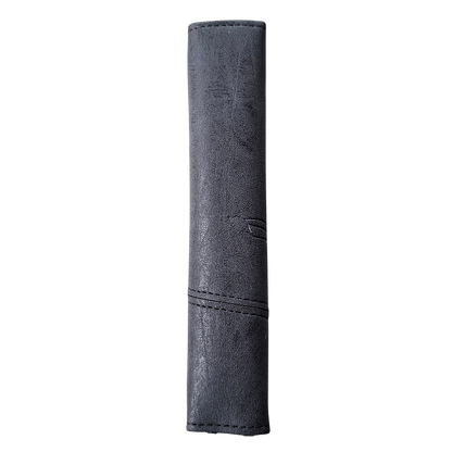 Cotton Road Wallet: Large BLACK PU Leather with Embossed Protea BOOK VIEW