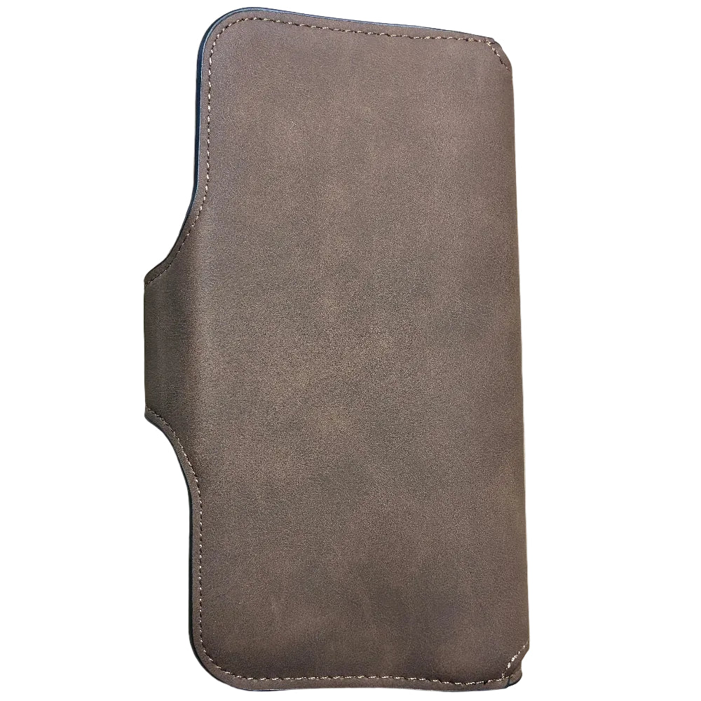Cotton Road Wallet: Large BROWN 4-FOLD PU Leather Wallet BACK