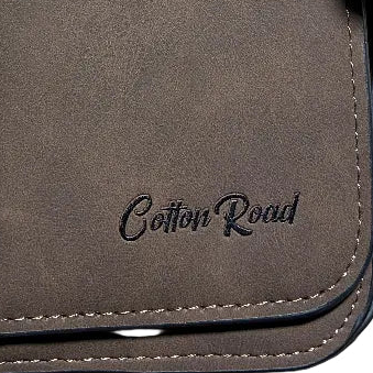 Cotton Road Wallet: Large BROWN 4-FOLD PU Leather Wallet ZOOM