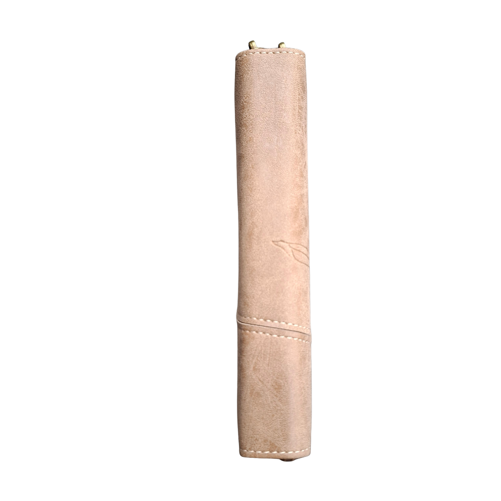 Cotton Road Wallet: Large KHAKI PU Leather Organiser with Embossed Protea  BOOK VIEW