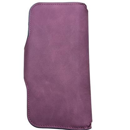 Cotton Road Wallet: Large MAROON PU Leather Purse with 4 Sections back