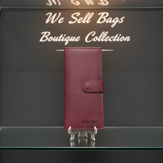 Cotton Road Wallet: Large RED PU Leather with Clip LIFESTYLE
