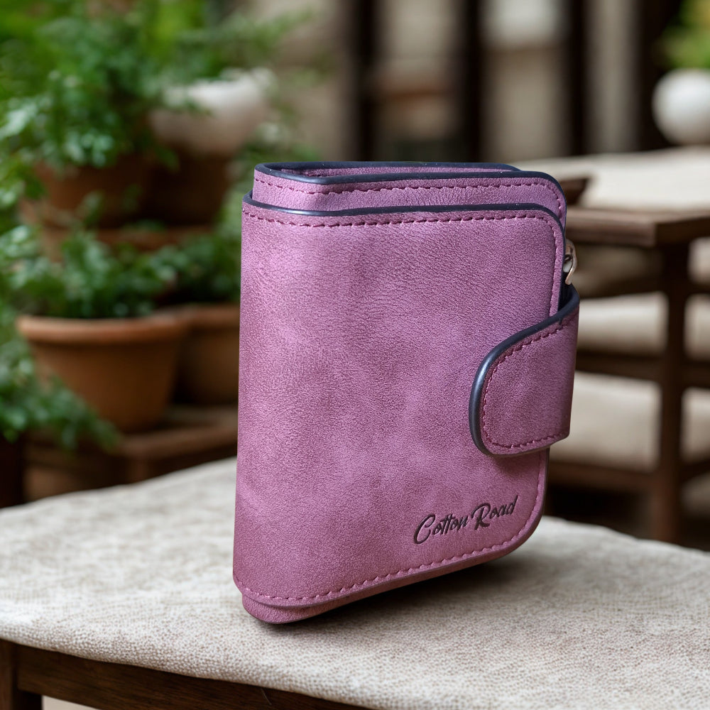 Cotton Road Wallet: MAROON Medium PU Leather Wallet