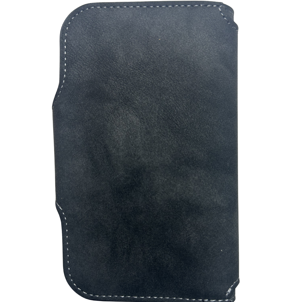 Cotton Road Wallet: Medium PU Leather Wallet DARK GREY BACK