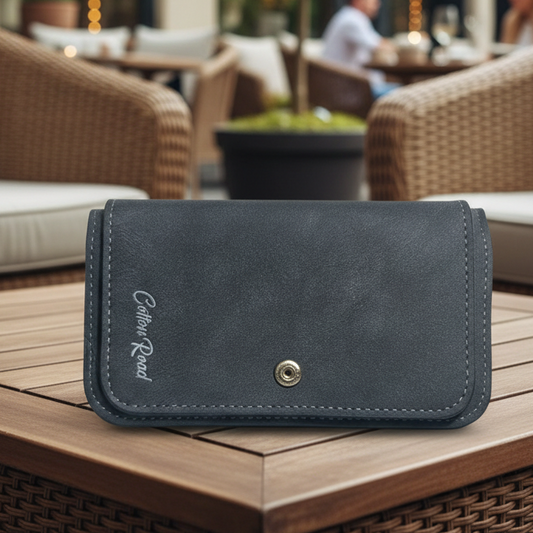 Cotton Road Wallet: Medium PU Leather Wallet DARK GREY lifestyle