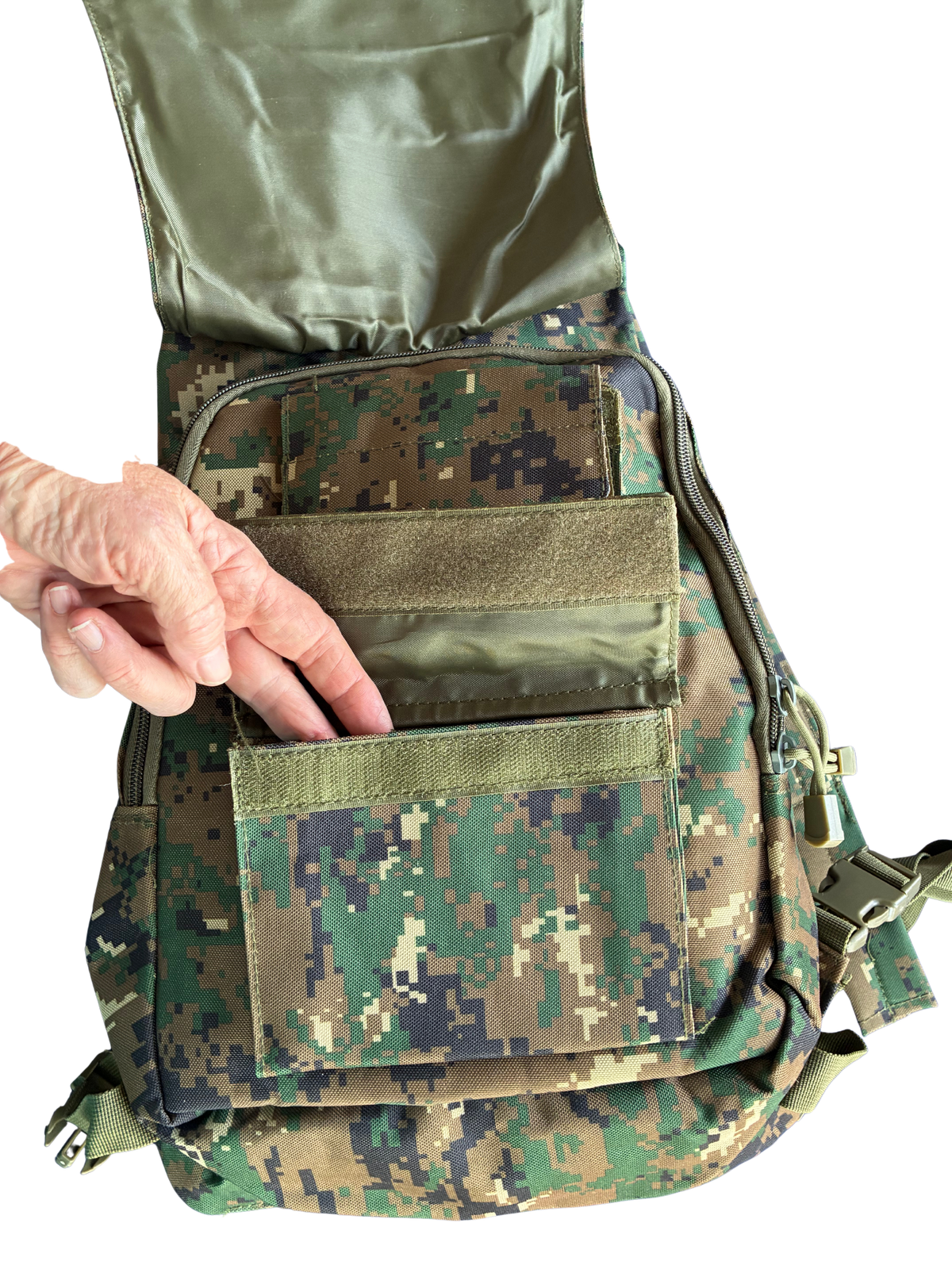 VIVACE BACKPACK: Digital Woodland Camo Canvas Light Backpack