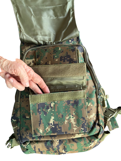 VIVACE BACKPACK: Digital Woodland Camo Canvas Light Backpack