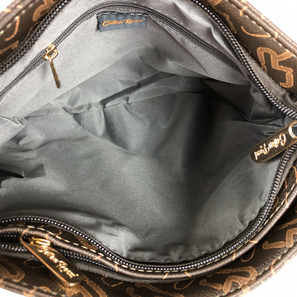 DARK BROWN Cotton Road BRANDED Synthetic Leather Sling Bag