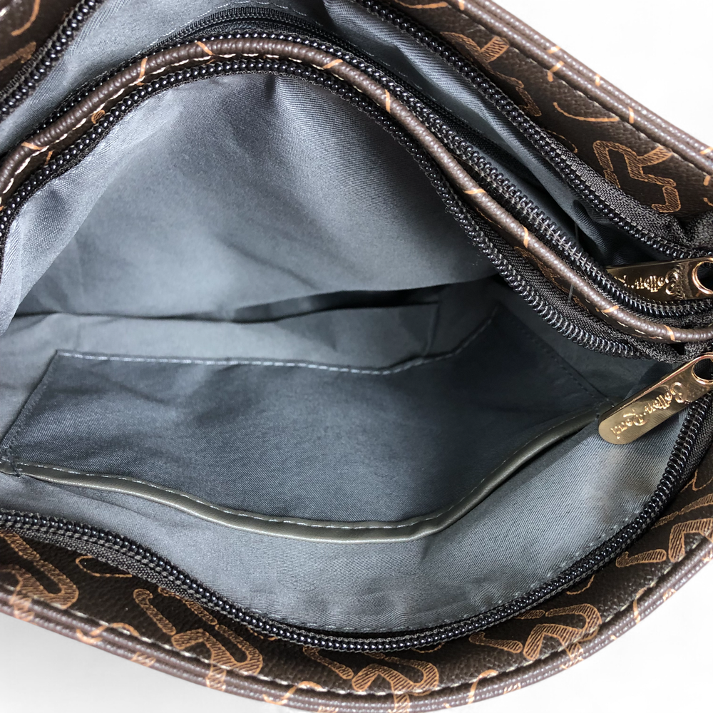 DARK BROWN Cotton Road BRANDED Synthetic Leather Sling Bag