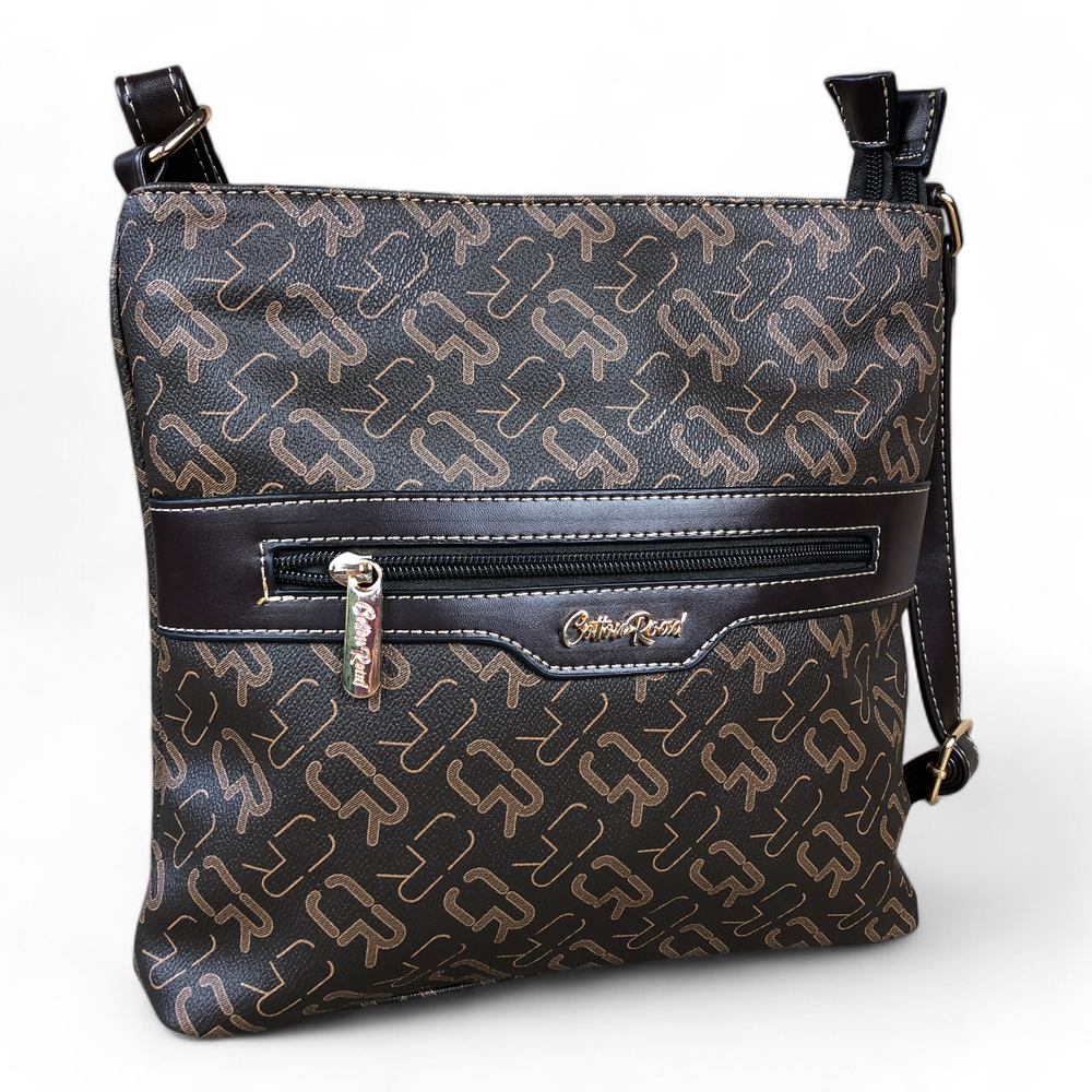 DARK BROWN Cotton Road BRANDED Synthetic Leather Sling Bag