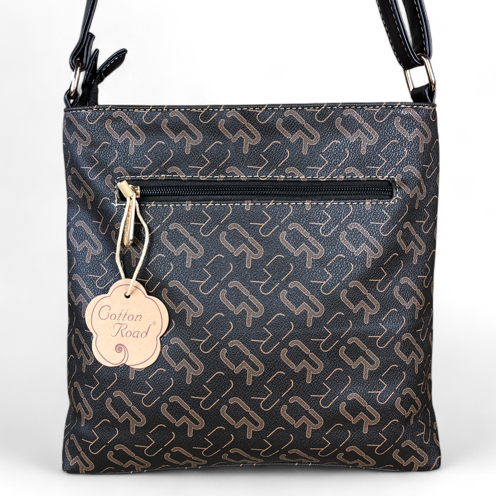 DARK BROWN Cotton Road BRANDED Synthetic Leather Sling Bag