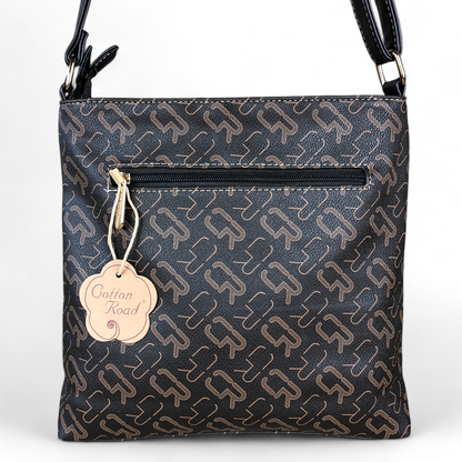 DARK BROWN Cotton Road BRANDED Synthetic Leather Sling Bag