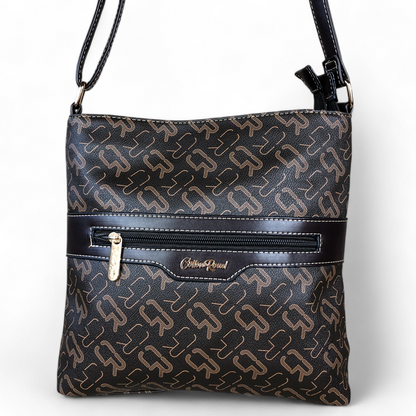 DARK BROWN Cotton Road BRANDED Synthetic Leather Sling Bag