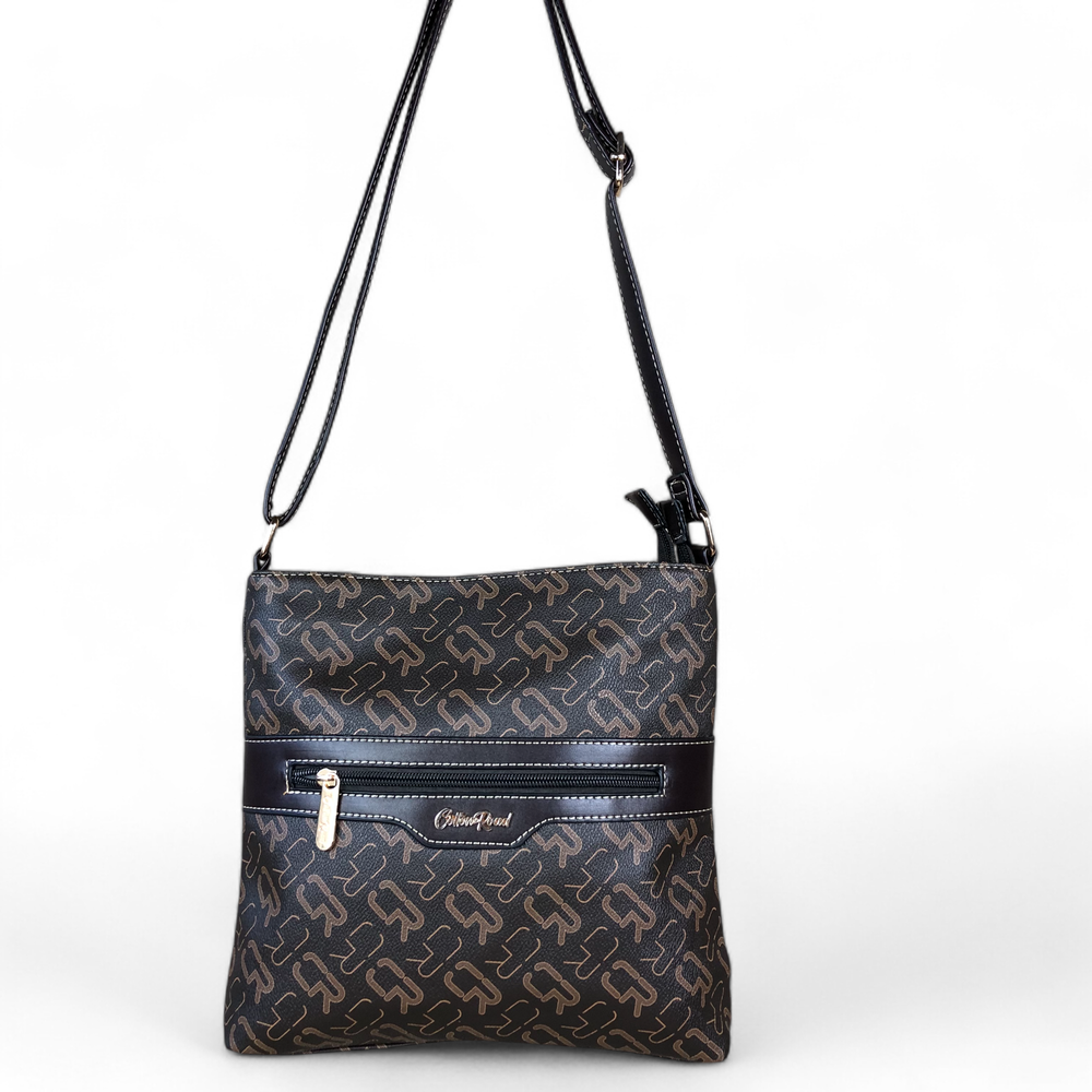 DARK BROWN Cotton Road BRANDED Synthetic Leather Sling Bag