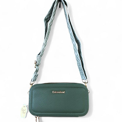 GREEN Cotton Road PU Leather Cellphone Sling Wallet