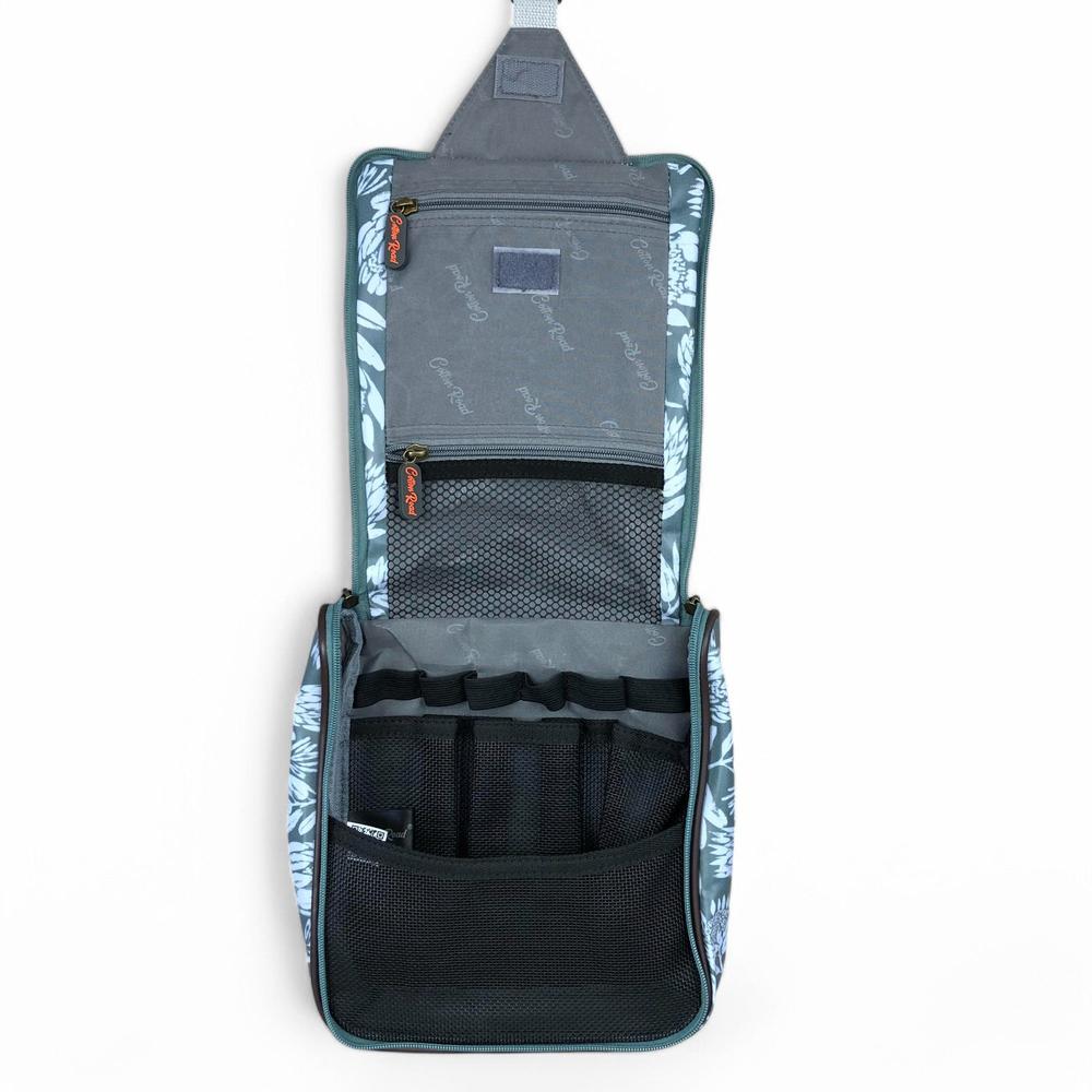 GREEN Cotton Road PVC Hanging Vanity Bag with PROTEAS