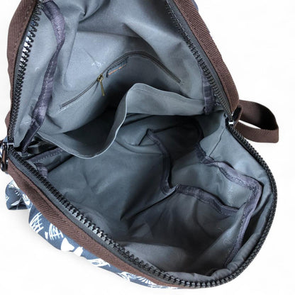 GREY Canvas Cotton Road Backpack with WINDMILL detailing