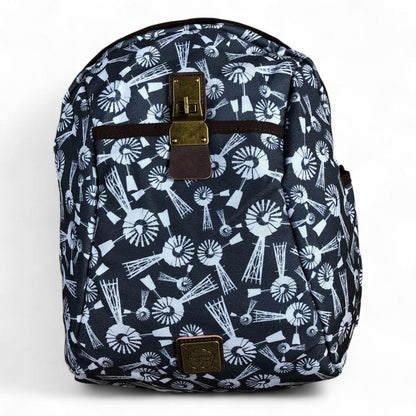 GREY Canvas Cotton Road Backpack with WINDMILL detailing