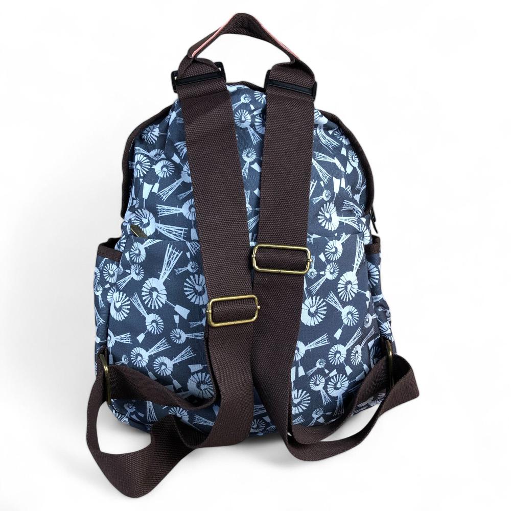 GREY Canvas Cotton Road Backpack with WINDMILL detailing