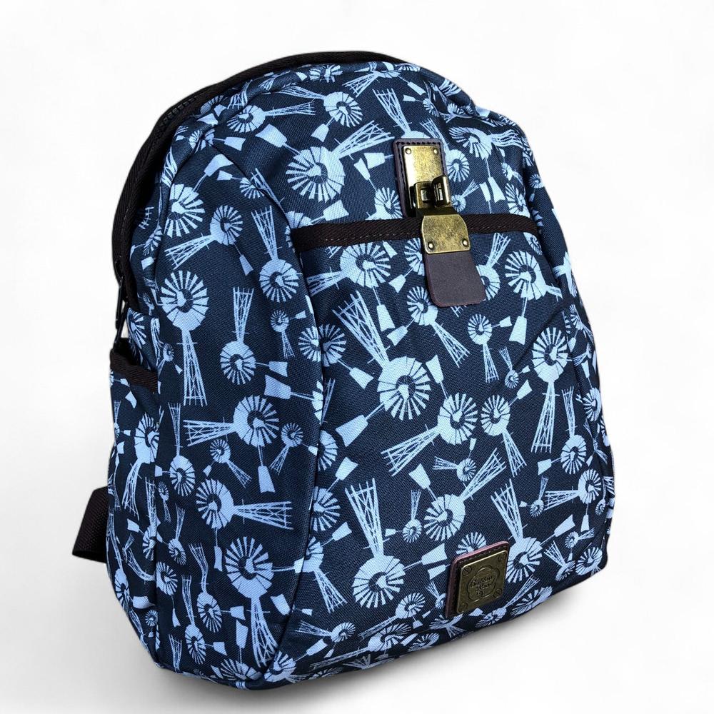 GREY Canvas Cotton Road Backpack with WINDMILL detailing