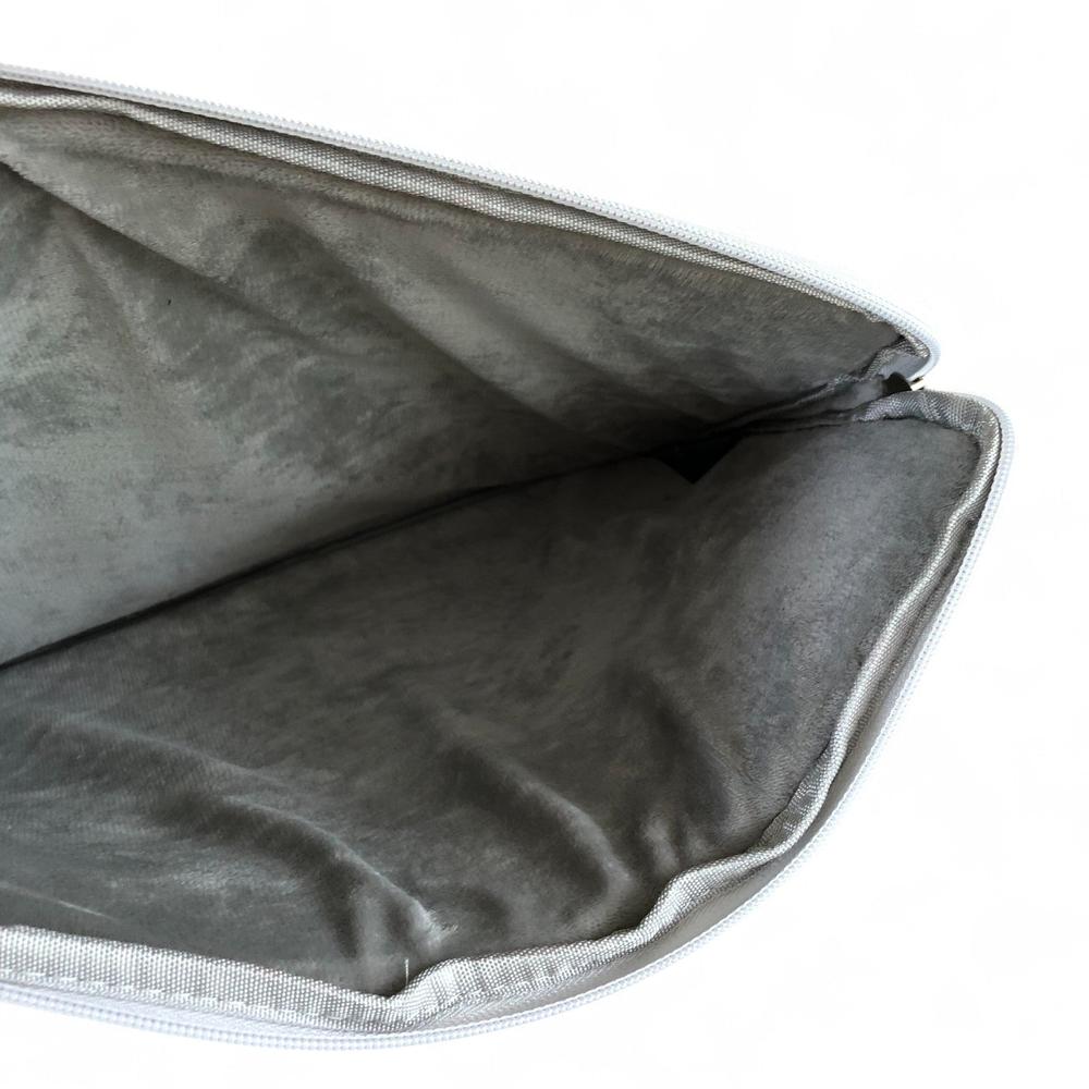 GREY Canvas FLORAL Cotton Road Laptop Bag with GREY Trim and Matching Sleeve COMBO