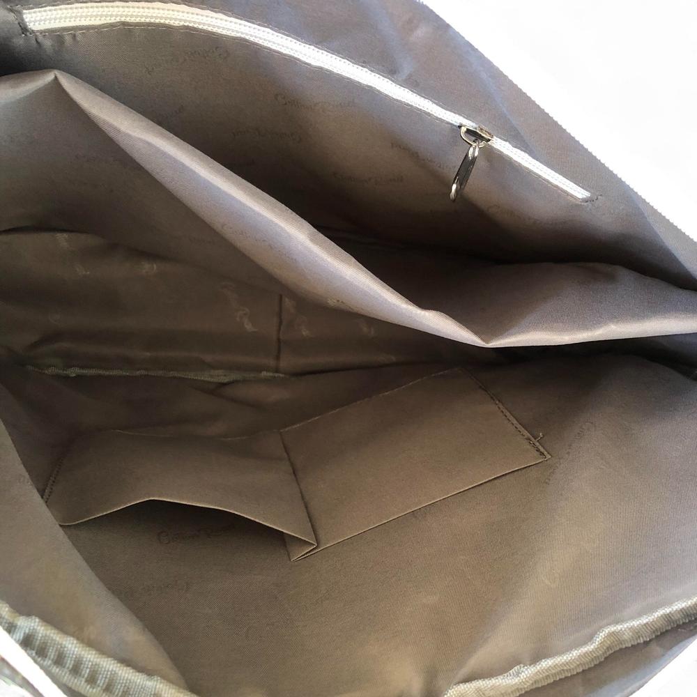 GREY Canvas FLORAL Cotton Road Laptop Bag with GREY Trim and Matching Sleeve COMBO