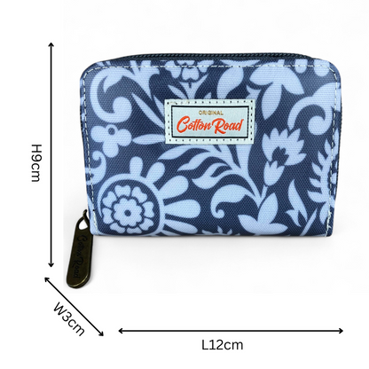 GREY PVC Cotton Road Card Holder with PAISLEY Print