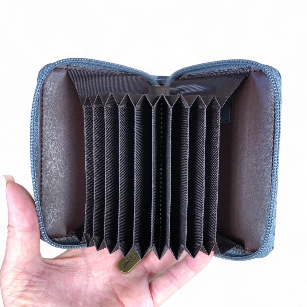 GREY PVC Cotton Road Card Holder with PROTEA