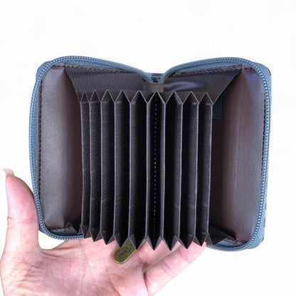 GREY PVC Cotton Road Card Holder with PROTEA